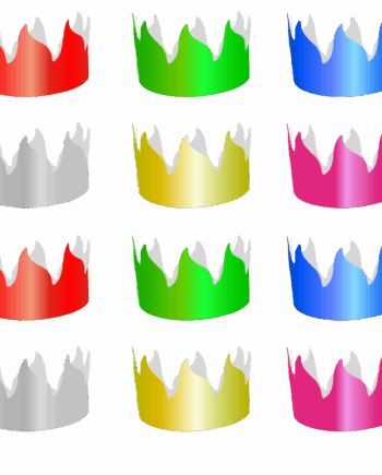 corona cartulina de colores para cumpleaños y fiestas infantiles