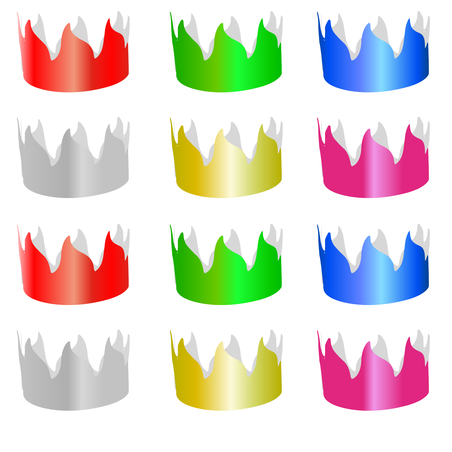 corona cartulina de colores para cumpleaños y fiestas infantiles