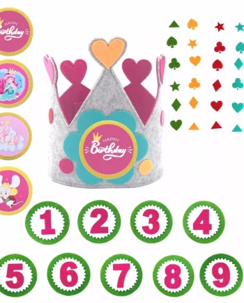 corona corazones de tela para cumpleaños